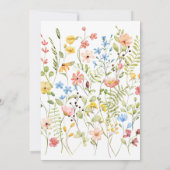 Invitation Cadre Fleur sauvage moderne Mariage de jardin (Dos)