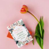 Invitation Cadre fleuri Boho