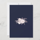 Invitation Cadre Fleurs Blanches Or Rose Mariage (Dos)