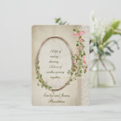 Invitation Cadre Floral Ancien (Debout devant)