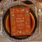 Invitation Cadre Floral Automnal de Fête Champêtre