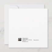 Invitation Cadre Floral Bleu Et Or Exquis (Dos)