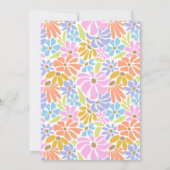 Invitation Cadre floral brillant Anniversaire Célébration (Dos)