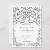 Invitation Cadre floral classique élégant à la corse (Devant)