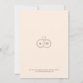 Invitation Cadre Floral Crème Ornée Mariage islamique Monogra (Dos)