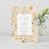 Invitation Cadre floral de champs automnaux rustiques pour br (Debout devant)