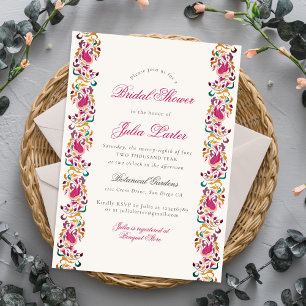 Invitation Cadre floral de cygne de perle classique pour la d
