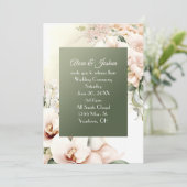 Invitation Cadre floral de mariage (Debout devant)
