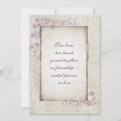 Invitation Cadre floral de mariage vintage (Devant)