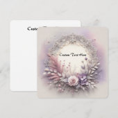 Invitation Cadre floral délicat avec détails de dentelle (Devant / Derrière)