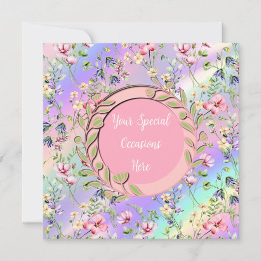 Invitation Cadre floral élégant : pour chaque occasion (Devant)