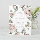 Invitation Cadre floral et Mariage d'image (Debout devant)