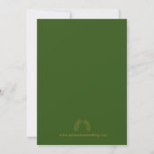 Invitation Cadre Floral Ethnique mariage Indien Vert (Dos)