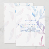 Invitation Cadre floral magnifique (Devant / Derrière)