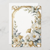 Invitation Cadre floral mariage (Devant / Derrière)