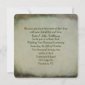 Invitation Cadre floral mariage Vow Renewal (Dos)