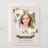 Invitation Cadre floral| Merci de diplôme de photographie (Devant)