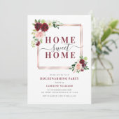 Invitation cadre floral moderne accueil (Debout devant)