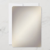 Invitation Cadre Floral Or avec Dîner de répétition de pierre (Dos)