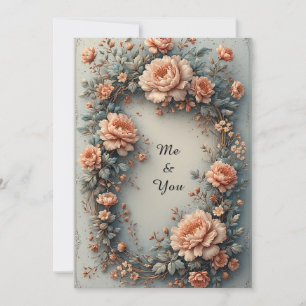 Invitation Cadre floral orné