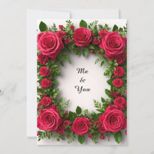 Invitation Cadre floral orné