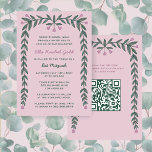 Invitation Cadre floral personnalisé QR Code Bat mitzvah fill<br><div class="desc">Carte parfaite pour annoncer un bat mitzvah, bar mitzvah ou une autre célébration juive ! L'art dessiné à la main pour vous à l'avant et à l'arrière ! ENTIÈREMENT PERSONNALISABLE ! Cliquez sur "Personnaliser" ci-dessus pour modifier le texte et ajouter votre lien au code QR. Cliquez sur "modifier à l'aide...</div>
