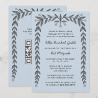 Cadre floral personnalisé QR Code moderne BarBat M