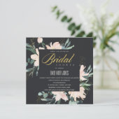 INVITATION CADRE FLORAL ROSE FONCÉ AQUARELLE ENTERREMENT DE V (Debout devant)