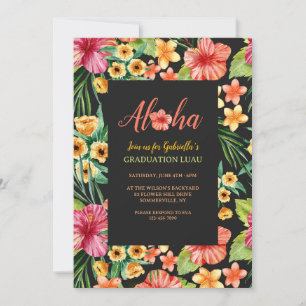 Invitation Cadre floral tropical