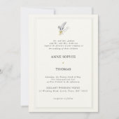 Invitation Cadre formel classique Lys de printemps de vallée  (Devant)