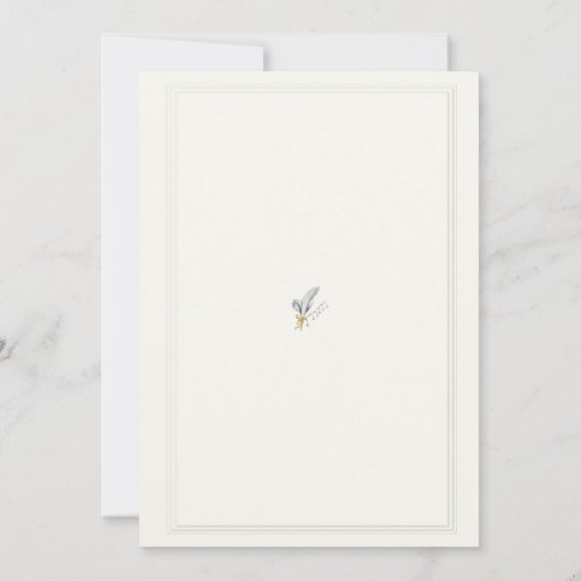 Invitation Cadre formel classique Lys de printemps de vallée  (Dos)