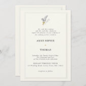 Invitation Cadre formel classique Lys de printemps de vallée  (Devant / Derrière)