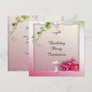 Invitation Cadre français décoratif pour l'anniversaire d'une