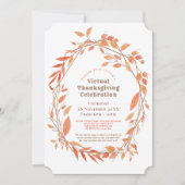 Invitation Cadre géométrique de feuille d'automne de Thanksgi (Devant)