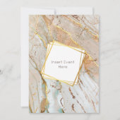 Invitation Cadre géométrique de l'agneau doré orange (Devant)