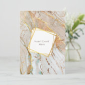 Invitation Cadre géométrique de l'agneau doré orange (Debout devant)