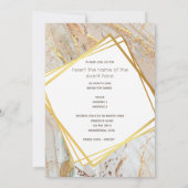 Invitation Cadre géométrique de l'agneau doré orange (Dos)