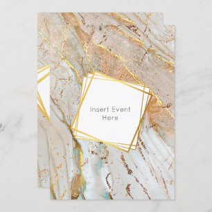 Invitation Cadre géométrique de l'agneau doré orange