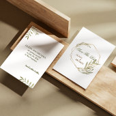 Invitation Cadre géométrique doré Eucalyptus Save The Date