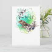 Invitation Cadre géométrique Dragon à oreilles (Debout devant)