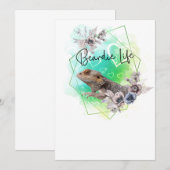 Invitation Cadre géométrique Dragon à oreilles (Devant / Derrière)