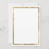 Invitation Cadre géométrique en or blanc RSVP (Dos)