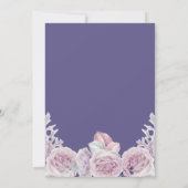 Invitation Cadre géométrique moderne violet Floral Graduation (Dos)