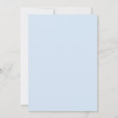 Invitation Cadre Hydrangea Bleue Élégant Ruban Mariage (Dos)