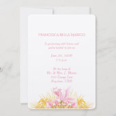 Invitation Cadre Magnolia Notre Fille Est Diplômé Linen (Dos)