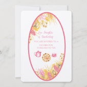 Invitation Cadre Magnolia Notre Fille Est Diplômé Linen (Devant)