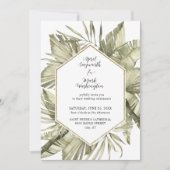 Invitation Cadre Mariage Boho Palm Leaf (Devant)