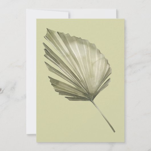Invitation Cadre Mariage Boho Palm Leaf (Dos)