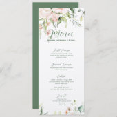 Invitation Cadre mariage rose pastel roses (Devant / Derrière)