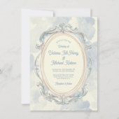 Invitation Cadre Mariage simple Toile (Devant)